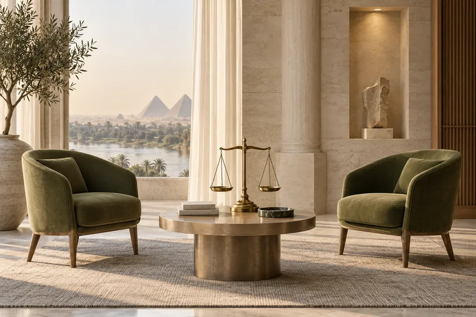 Illustrative discussion chairs and justice balance