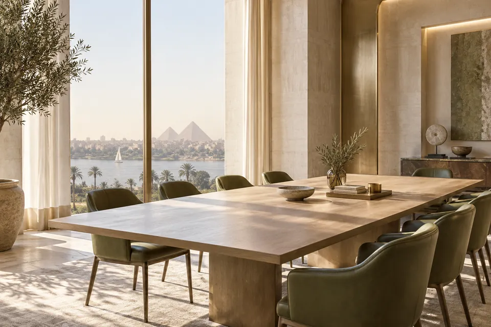 Illustrative business meeting room