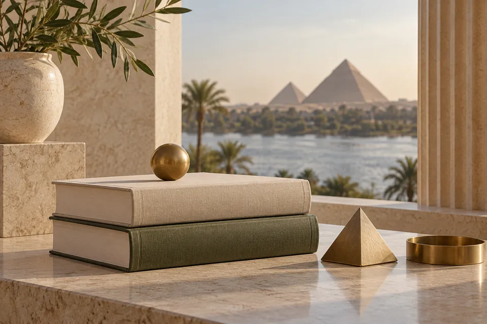 كتب وأشكال هندسية للتعلم